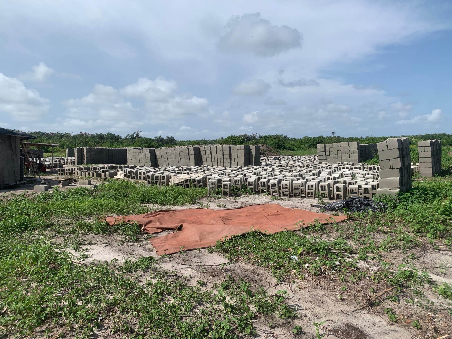 Blocks moulded on site